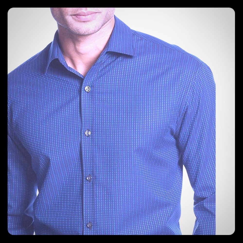 Mens blue button down casual shirt. Size XL